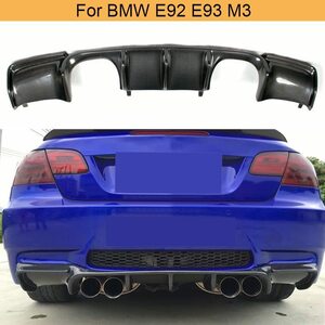 ●BMW,E92クーペ,E93コンバーチブル,M3,2008-2013年に適合,リアディフューザーブラックFRP,カーボンリアバンパーディフューザー