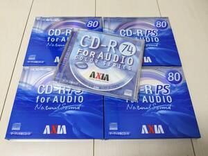 ☆未使用/未開封品★日本製 AXIA/富士フィルム CD-R ACD-R PS for AUDIO 74分 650MB 80分 700MB 計5枚 イルカ 太陽誘電 データ/録音/音楽