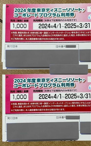 東京ディズニーリゾートコーポレートプログラム利用券