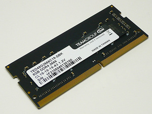 PCメモリー DDR4 8GB TED48G2666C19-SBK（TEAM GROUP）ノートパソコン