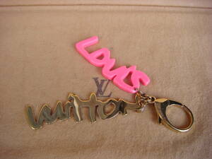  beautiful goods Louis Vuitton biju-sak* graph .tiM65768 Gold * pink key holder bag charm 