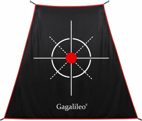 Galileo ゴルフターゲット　的　0.8ｘ1.7ｘ1.4m　ベルベット　ひも付き　消音　ゴルフ練習　標的　付属品