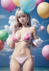 ☆1円スタート☆ A4サイズ 高品質 イラスト ポスター　美女 美人 かわいい　セクシー アート グラビア インテリア s-yai-n2183