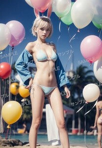 【☆プロ品質☆】 A4サイズ 高品質 イラスト ポスター　美女 美人 かわいい　セクシー アート グラビア インテリア s-yai-n2217