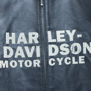 HARLEY DAVIDSON ハーレーダビッドソン 半袖 レザージャケット size L パンチングレザー 日本正規品の画像2