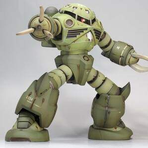 【MG 1/100 MSM-07 ズゴック 残党仕様 戦場風 改修塗装完成品】の画像4