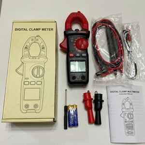 CAMWAY クランプメーター 4000カウント600A AC電流 AC/DC電圧 NCV 導通 抵抗 キャパシタンス 温度 ダイオードテスト 非接触電流計 