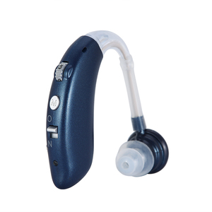 (B) domestic regular goods G-25 blue compilation sound vessel high quality easy light weight rechargeable left right both for ear .. clear sound quality japanese manual attaching seniours wireless 