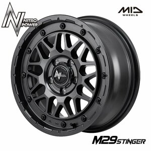 オフ系 バレルブラック 新品4本 MID ナイトロパワー M29 6.0J 16in IS40 PCD100 ヨコハマ ES32 195/65R16 ライズHV ロッキーeスマート