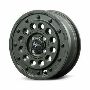 オフ系 ODグリーン 新品 ナイトロパワー H12 SHOTGUN TACTICAL EDITION 4.5J 14in IS45 X-AT 155/65R14 デリカミニ ギア