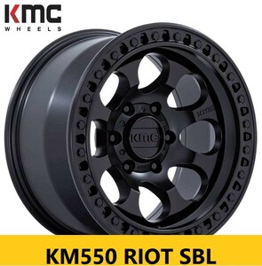 ブラック 新品4本 KMC KM550 RIOT SBL 8.5J×17in IS10 139.7 BFグッドリッチ 265/65R17 トライトン GSR ※オプションフェンダー車