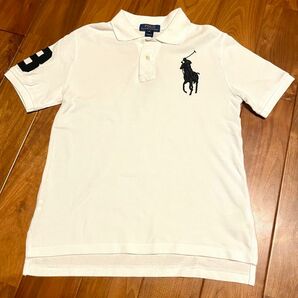 POLO RALPH LAUREN ポロ ラルフローレン ポロシャツ キッズ　白 半袖　M 150センチ