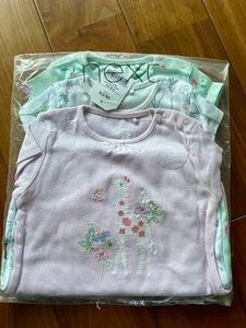 next ロンパース 半袖　6-9m 3枚セット　女児　新品