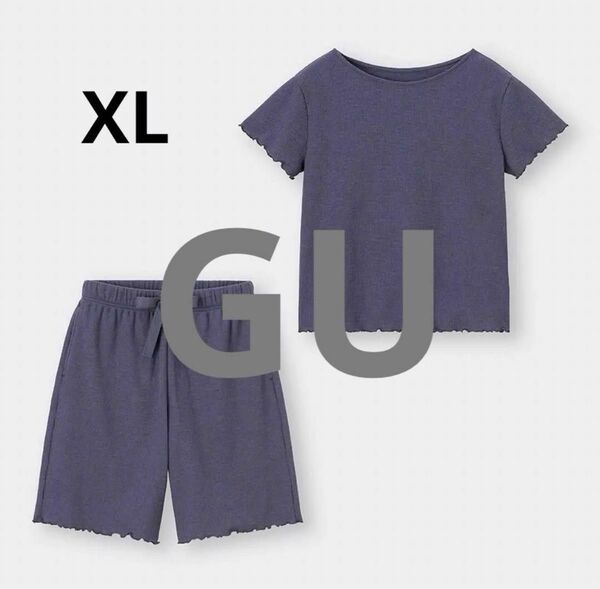 GU ウエストリボンワッフルラウンジセット　パジャマ　XL