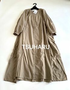 新品♪ TSUHARU by Samansa Mos2 ツハル　サマンサモスモス　ふんわりギャザーワンピース　ベージュ