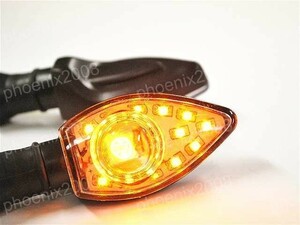 LED ウインカー 2個 セット 12V M10 P1.5 アンバー ウィンカー バイク オートバイ ATV バギー トライク 汎用 カスタム パーツ