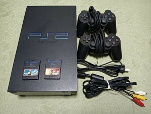 美品 ジャンク扱い プレイステーション2 PS2 SCPH-10000 本体+コントローラーx2+メモリーカードx2+AVケーブルx1+電源コードx1