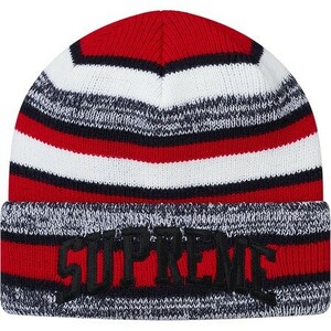 シュプリーム　Supreme Heather Stripe Beanie NAVY　シュプリーム　ビーニー