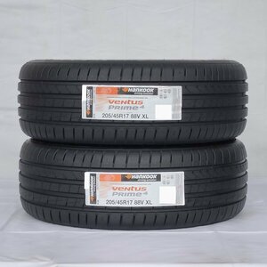 送料無料 205/45R17 88V XL HANKOOK ハンコック VENTUS PRIME 4 K135 23年製 正規品 新品 サマータイヤ 2本セット 【セール品】