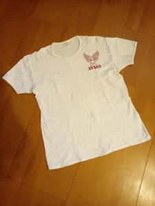 送料230円　AVIREX　半袖Tシャツ　サイズL　ホワイト　ロゴ