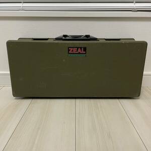 ZEAL ズイール AMAZONAS BOX アマゾンボックス 大 カーキ ダークグリーン系 両面 両開き サイズ横：44cm 縦：19cm 奥行：12cm