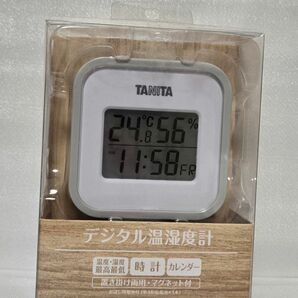 タニタ　デジタル 温湿度計　 グレー