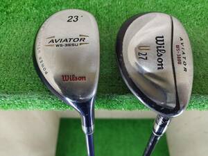 Wilson ウィルソン　AVIATOR WS-365U/WS-380U ユーティリティー2本セット 23度/27度 純正カーボンシャフト 