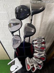 【レフティー/左利き/ゴルフセット】 TaylorMade/WORLD EAGLE/Larouge等 14本セット ナイキキャディバック付　初心者/入門～！