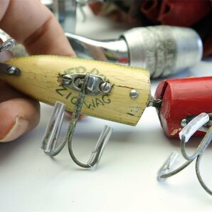 1920-30年代 Heddon Zig-Wag ウッドモデル / LUCKY 13 BASSER タイプ ヘドン ウッドルアー ZEAL 道楽 バルサ50 ハトリーズファン にお勧めの画像8