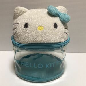 高さ17cm 2006年 ハローキティ ビニールポーチ フェイス ぬいぐるみ サンリオ Hello kitty 水色 ハート2000年代