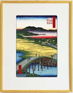  genuine work guarantee Tokyo Metropolitan area tradition handicraft frame . river wide -ply woodblock print #116 takada looking glass. chopsticks .. . gravel place the first version 1856-58 year about wide -ply. world ..... name structure map!