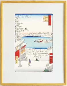  genuine work guarantee Tokyo Metropolitan area tradition handicraft frame . river wide -ply woodblock print #117 hot water .. heaven god slope on .. the first version 1856-58 year about wide -ply. world ..... name structure map!