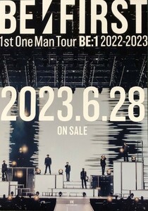 ☆BE:FIRST B2 告知 ポスター 「BE:FIRST 1st One Man Tour BE:1 2022-2023」 未使用