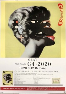 ☆GLAY グレイ B2 告知 ポスター 「G4・2020」 未使用