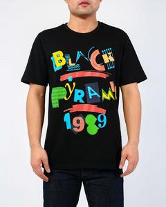 AZ48)BLACK PYRAMID LIVING Tシャツ半袖(Y1161957)BLK/ブラックピラミッド/クリスブラウン/M/USサイズ