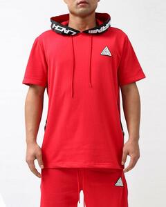 AZ50)BLACK PYRAMID ZIP PANEL パーカー半袖(Y1161882)RED/ブラックピラミッド/クリスブラウン/M/L/XL/USサイズ