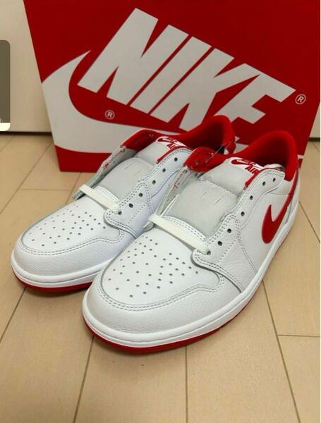 Nike Air Jordan 1 Retro Low OG "White and University Red" 27.5cm