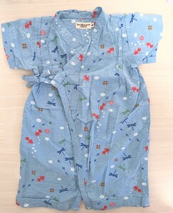 【美品】ミキハウス Mikihouse 甚平 70 80 M ロンパース 金魚 夏 祭り ベビー服 綿100