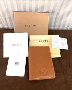 新品未使用フルセット即決　1846年創業！　スペイン王室御用達 LOEWE 　ロエべ　男女兼用極上カードケース　名刺入れ定期入れ　定期ケース