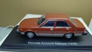 スケール 1/43 Honda Accord Saloon 1978年 ！ ホンダ アコード！ 国産名車コレクション！ 左右ミラー欠落、塗装浮き有り。