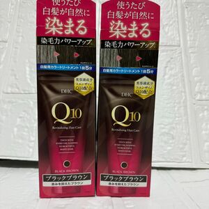 q10プレミアムカラー トリートメント 150g ブラックブラウン２個 セット DHC 白髪用ヘアカラートリートメント