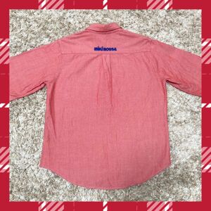 ミキハウス 110 長袖シャツ バックロゴ レトロ 赤 春物トップス ビッグロゴ 男の子 女の子 Tシャツ ロンT シンプル レア