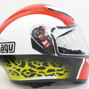 16587 ロ605-028 ヘルメット AGV K-3 SV シモンチェリ Lサイズ 赤色 白色 フルフェイス バイク用 中古品 ヤ100の画像4