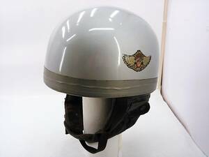 [ free shipping ] Britain made OWENSo-wenBOWBILTbo- Bill to half helmet 58cm Vintage Cafe Racer 