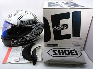 【送料無料】美品 SHOEI ショウエイ X-Fourteen X-14 MARQUEZ4 マルケス4 ホワイト XLサイズ ミラーシールド＆元箱付き ヘルメット