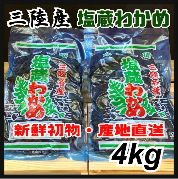 お買い得　【5月までお得です】塩蔵わかめ 400g×10袋 4kg 三陸産 わかめ 産地直送