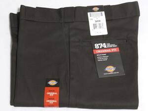 ★DICKIES ディッキーズ ワーク パンツ 874DB ダークブラウン 34×30 未使用品★