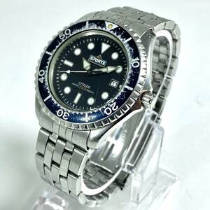 ☆1000円スタ!☆CITIZEN SPORTE DIVER'S WATER 200M RESIST シチズンスポルテ ダイバーズ 簡易動作確認済 腕時計 WristWatch Vintage RL T6