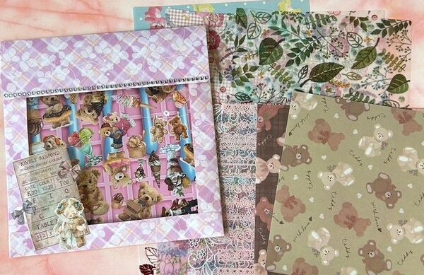 【100枚】折紙入れつき 紙詰め合わせ デザインペーパー 作家様折り紙