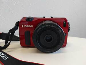 Cannon EOS M（レッド）・EF-M22mm F2 STM レンズキット　ジャンク　付属品なし